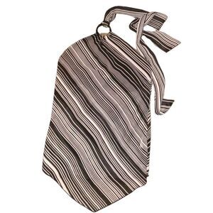 Small BCX Black & white zebra stripes halter top